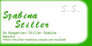 szabina stiller business card